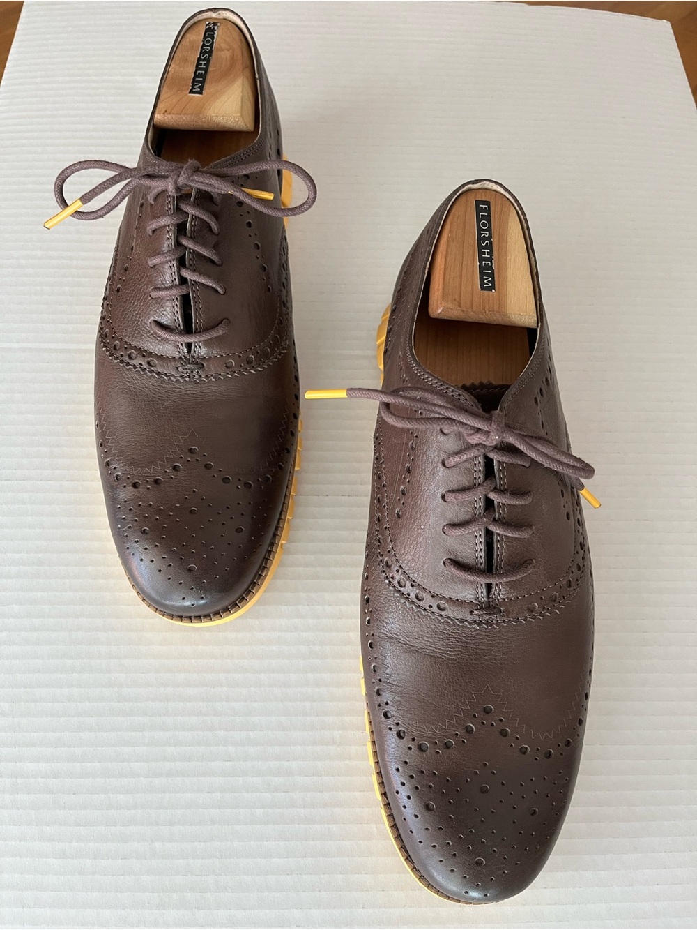 Cole Haan ZEROGRAND Dark Brown LaceUp Wingtip Oxfords Size 11 1/2